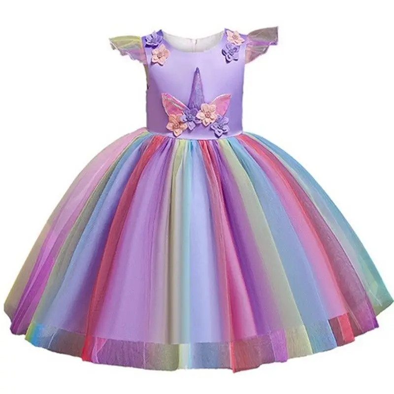 

Girls Unicorn Rainbow Dress Toddler Girl Party Dress for Kids Girl Wedding Birthday New Year Dress Unicorn Dress Girl Dresses