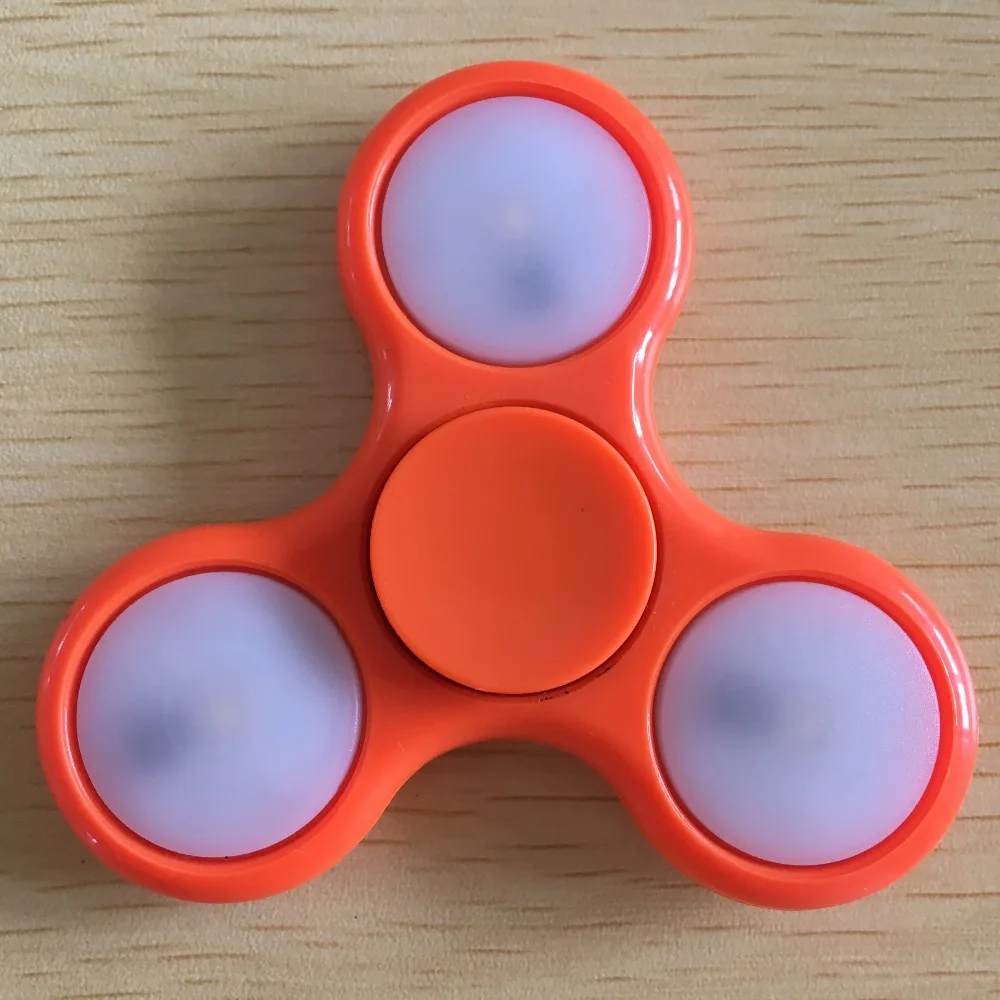 Led fidget spinner luminous plastic ABS Spiner handmade spinners light