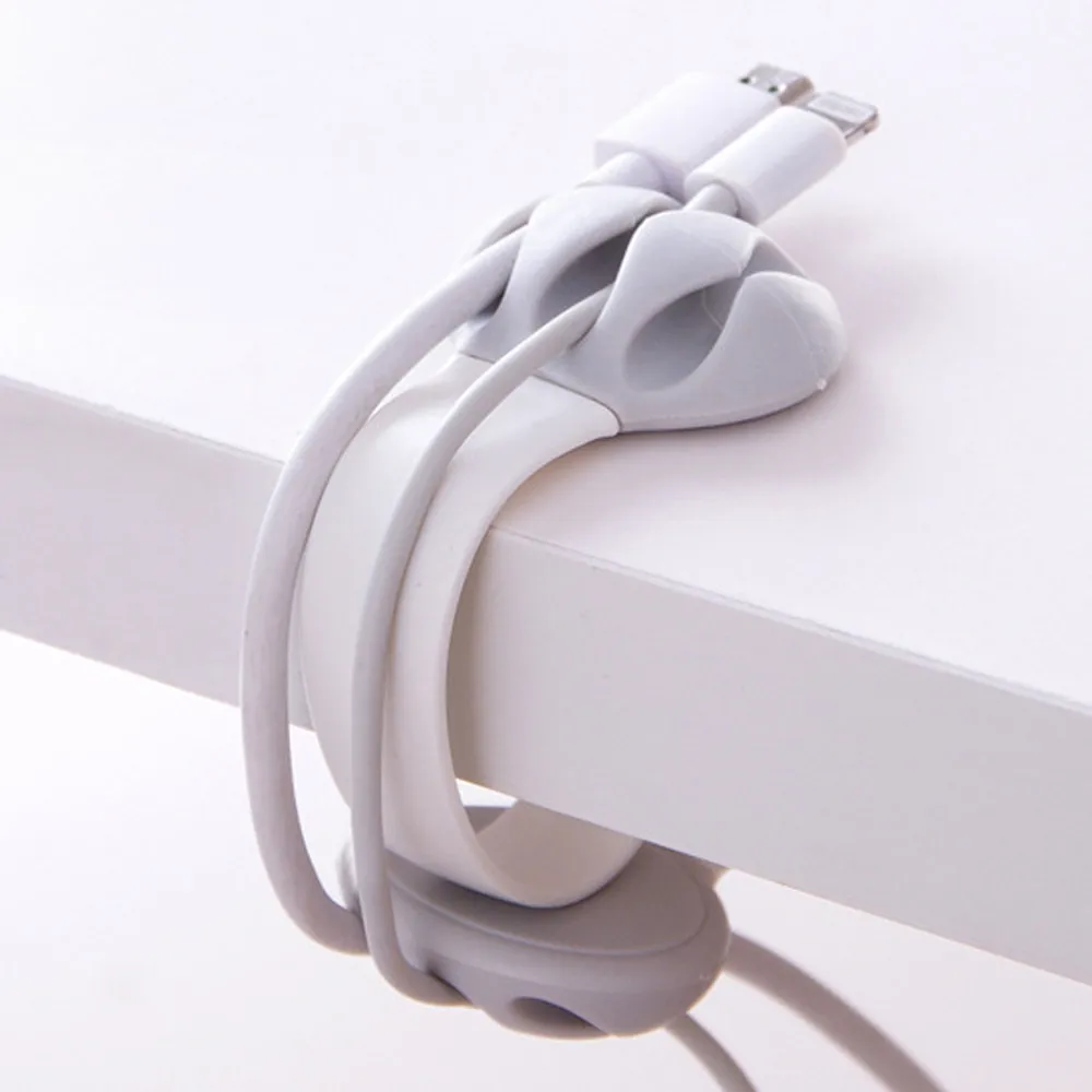 

Colorful Cable Winder Wire Storage Silicone Cable Manager Holder Desk Tidy Organiser for Digital Cable
