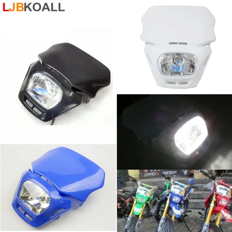 

35W Off Road Dirt Bike Dual Sport Enduro MX Supermoto Headlight for Yamaha Black/Blue/White