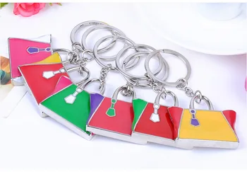 

FREE SHIPPING BY DHL 200pcs/lot 2015 New Zinc Alloy Handbag Keychains Metal Bag Shaped Keyrings for Gifts