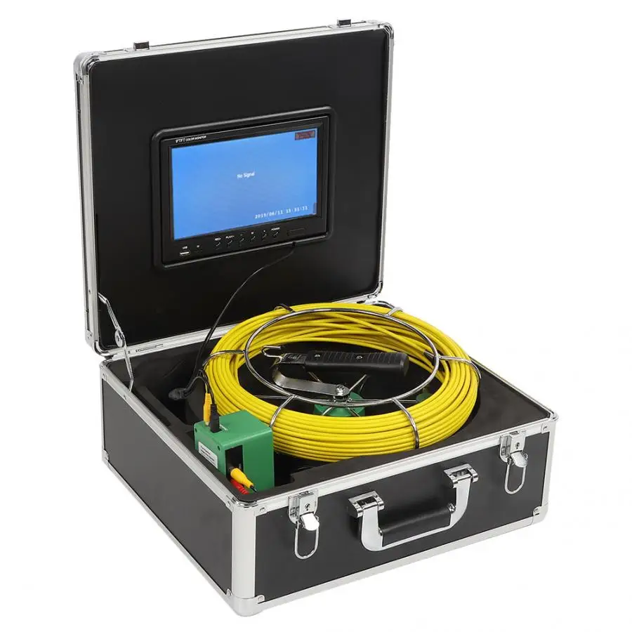 Эндоскоп камера эндоскоп Труба инспекция видео камера " lcd 6LED 30 м кабель канализационная система контроля 100-240 в камера s