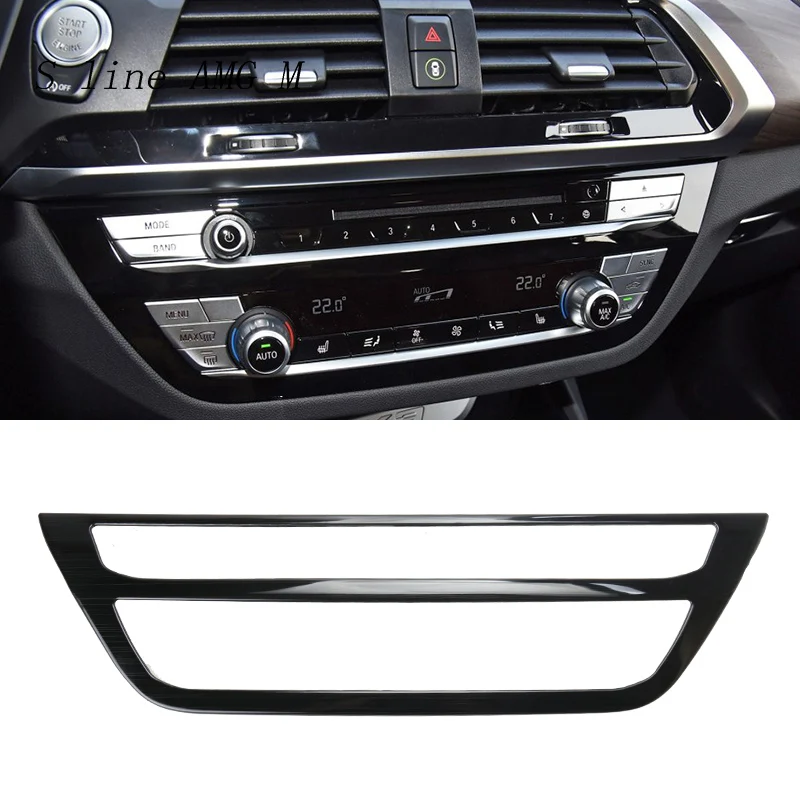 

Car Styling For BMW X3 G01 Interior Trim Air conditioning CD Control Panel stainless steel frame Stickers cover Auto accessories
