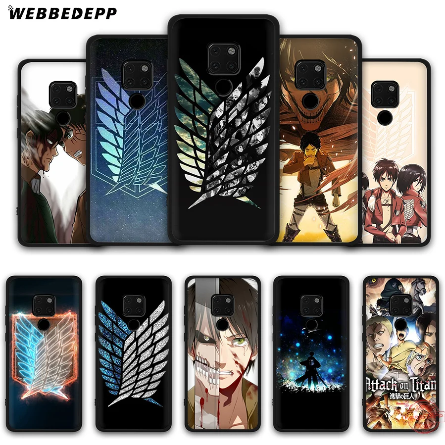 WEBBEDEPP Attack On Titan Soft Case for Huawei Mate 30 10 20 Pro Lite Nova 2i 3 3i 4 5i 2 Cases | Мобильные телефоны и
