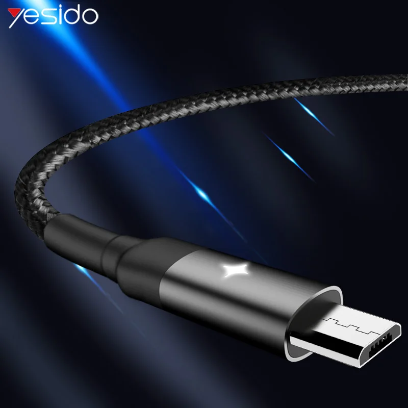 

Yesido CA28 Smart Power Off Micro USB Cable For Samsung Xiaomi 2.4A Fast Charger Cable Auto Disconnect USB Cord Phone Data Cable