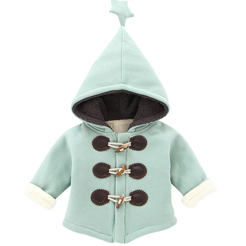 Hilenhug Baby Winter Jacket Coat for Girls Boys Infant Toddler Star Style Clothes with Hood Long Sleeve 6-36 Months
