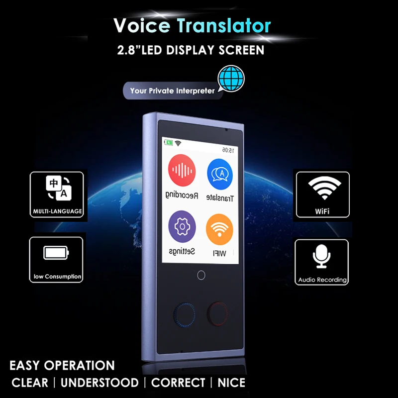  Translaty Voice Instant Translator 75 Smart Portable English Language Intelligent Voice Translators - 33038356199