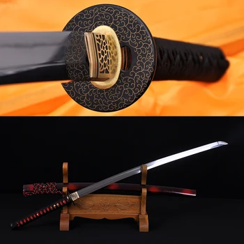 

FULL TANG CLAY TEMPERED DAMASCUS 8192 Layers FOLDED STEEL JAPANESE SAMURAI SWORD KATANA SHARP BLADE BATTLE READY HAND MADE 41"