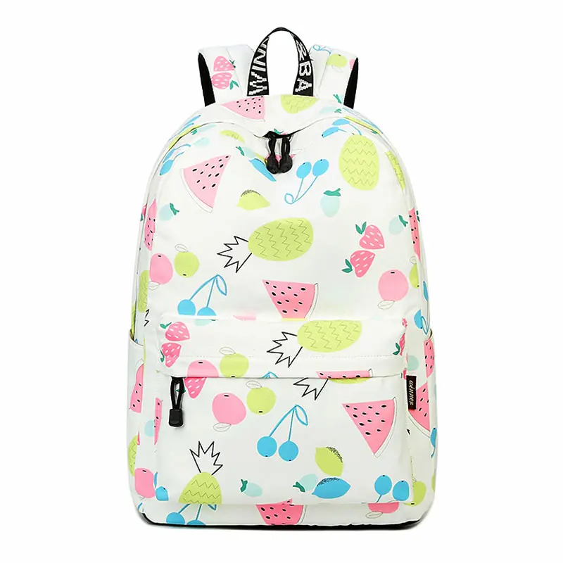 Fashion Women Backpack Fruit Printing Waterproof College Students Leisure Female Travel Laptop Bookbag For Teenage Girls Mochila bookbags-for-girls