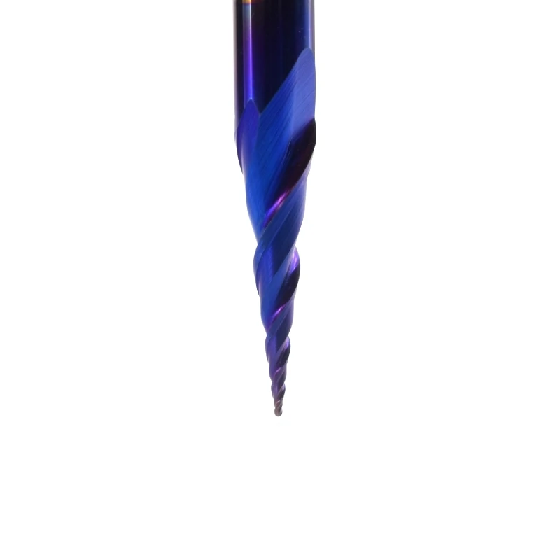 XCAN R0.25-R2.0 Nano с голубым покрытием 2 Флейта Карбид Концевая фреза ЧПУ конический шаровой нос фреза Деревообработка Гравировка Бит