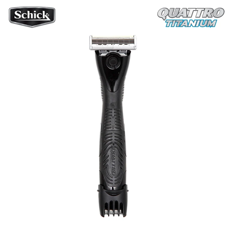Schick Quattro титановый бритвенный набор с электрическим триммером для волос лучшее бритье и триммер для мужчин