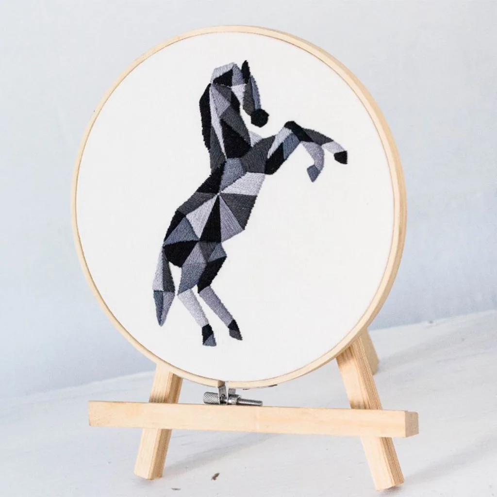 DIY Animals Pattern Embroidery Kits for Beginner Needlework 3D Cross Stitch Embroidery Set Craft Sewing Accessories