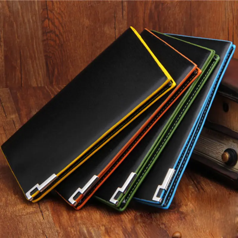 

Hot Men's Long Leather Wallet Pockets Purse ID Credit Card Clutch Bifold Wallets New