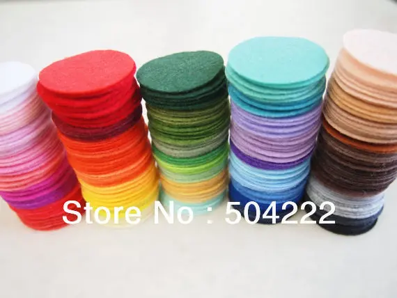 

Set of 1000pcs 3cm nonwoven Felt Pack Felt Circles - multiple Colors wholesale free shipping or specified colors BY0078-30mm