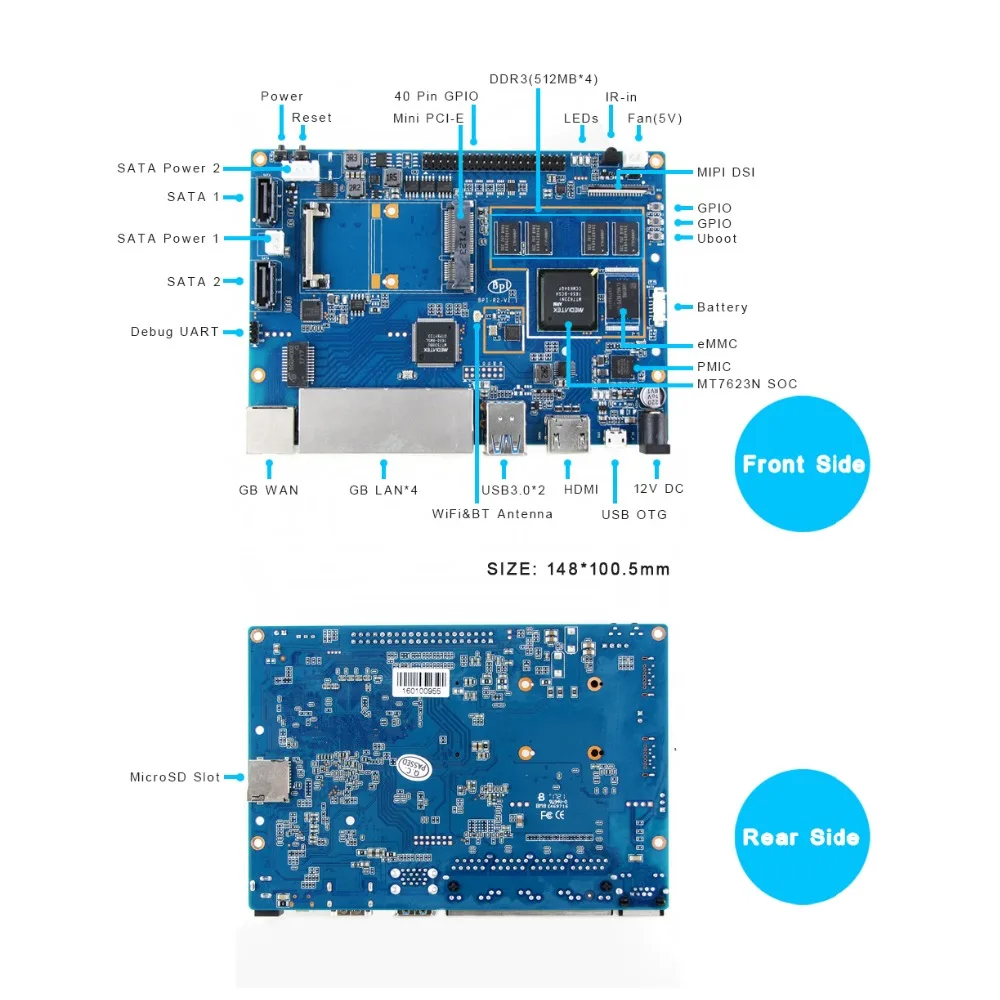 BPI R2 банан PI Smart открытым исходным кодом Беспроводной маршрутизатор R2.Smart дома