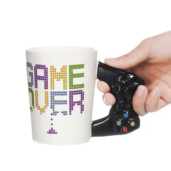 

400ml Funny Gamepad Ceramic Mugs with Handle Tea Cups Cafe Mug Creative Game Pattern Cups Fashion Novelty Gifts