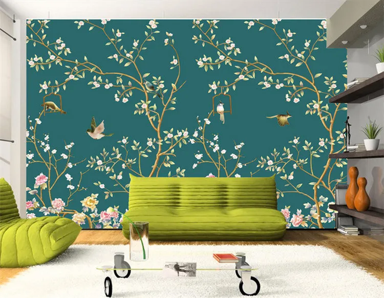 

3D Wallpaper Birds Photo Mural Landscape Modern Wallpapers for Living Room TV Background Non-woven Wall Paper Murals Custom Size