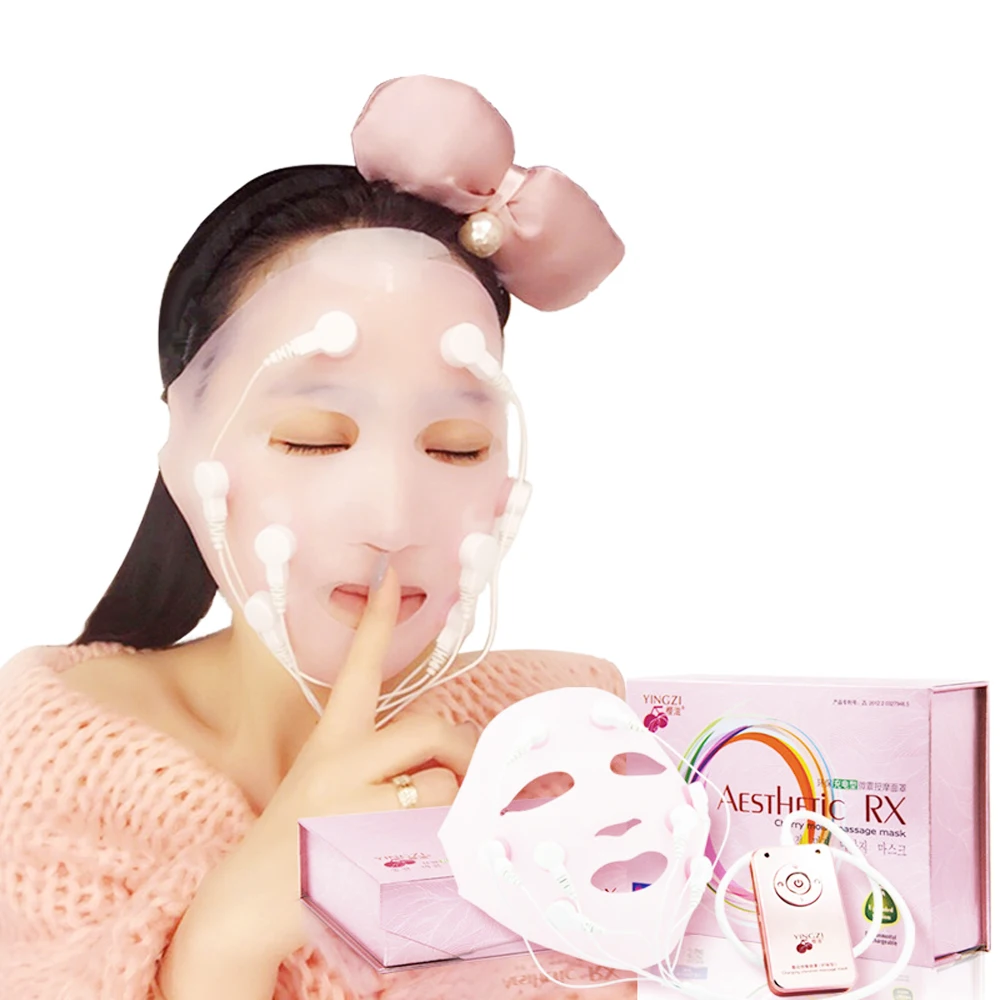 

Facial Soft Gel Mask with acupoin Therapy for Face Skin No Wrinkle Portable charging Beauty Vibration Lift massage instrument