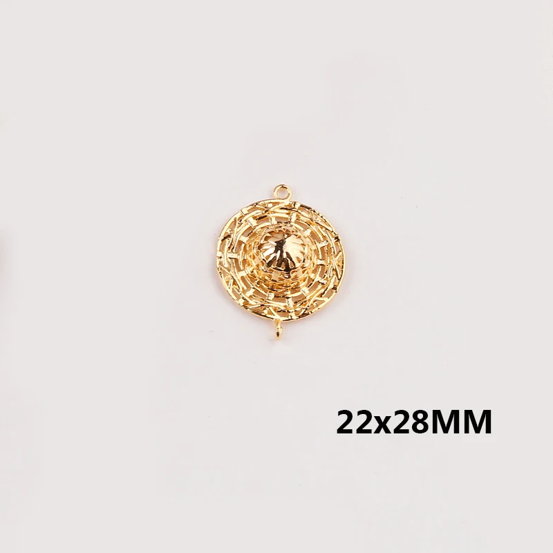 4 шт. 24K позолоченные латунные ветки шапки с принтом листьев серьги ожерелье Подвески для изготовления ювелирных изделий