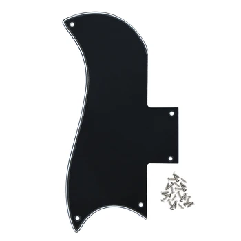 

Black 3Ply SG Guitar Pickguard Scratch Plate With Screws for SG '61 RI Style Guitar Parts & Accessories