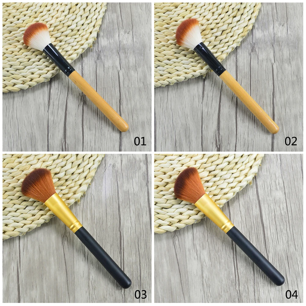 

Professional Powder Foundation Makeup Brush Tool Soft Face Make Up Blusher Wooden Brush