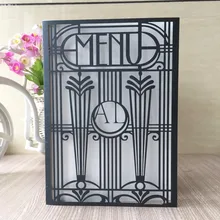 50Pcs/Lot Laser Cut Custom Words Wedding Invitation Card Birthday Party Decoration Greeting Blessing Card