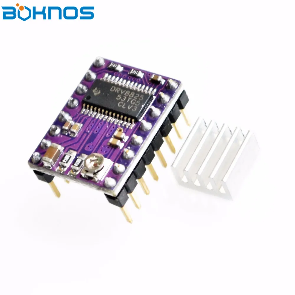 DRV8825 Драйвер шагового двигателя с теплоотводом для Stepstick Reprap A4988 Ramps1.4 1 5 6 панель