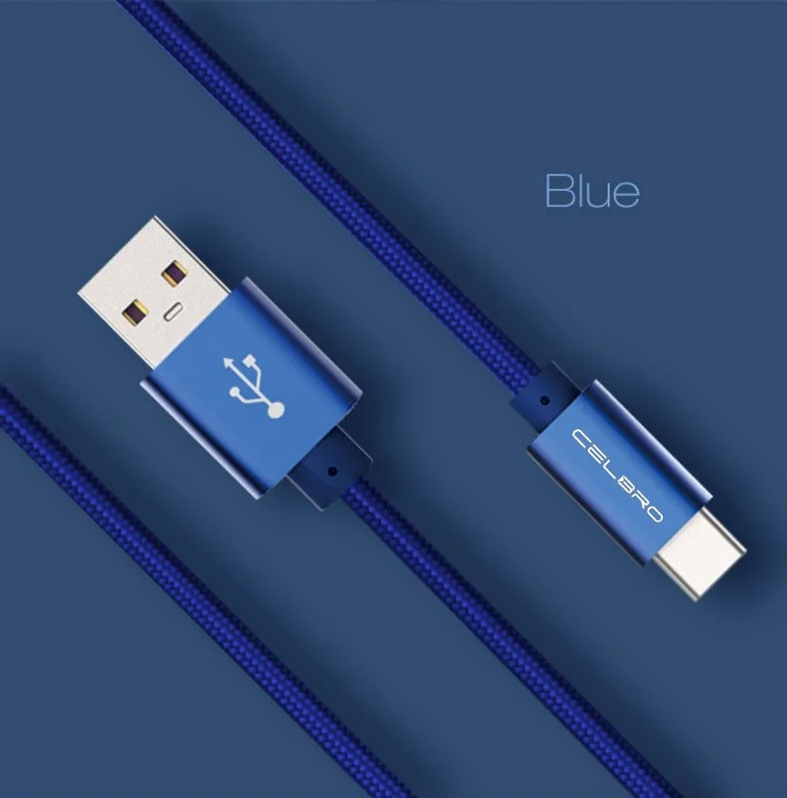 Usb type-C зарядный кабель для телефона type-C Usb Kablo для huawei P20 P30 Lite mate 30 Pro Honor 10 9 20 5A супер зарядный кабель 2 метра - Цвет: Blue