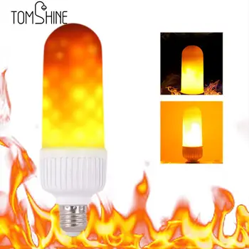

Tomshine LED Fire Effect Light Bulb E27 E26 Base 2 Mode Decorative Atmosphere flame Lamp for Party Holiday Birthday new year