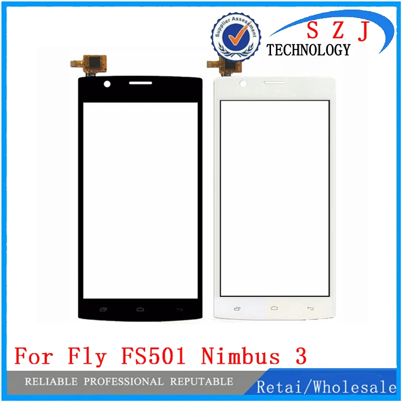 New 5'' inch Touchscreen For Fly FS501 Nimbus 3 FS 501 Sensor Touch screen panel Digitizer front glass replacement Free shipping |