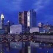 USA  Ohio  Columbus  Scioto River Poster Print (18 x 6)