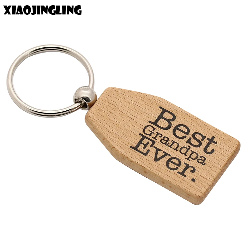 

XIAOJINGLING Fashion Jewelry Personalized Keyring Keychain 'Best Grandpa Ever' Grandpa Gift Key Chain Men Accessories Birthday