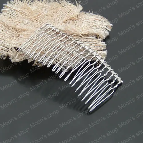 

Wholesale 75*38mm Imitation Rhodium Iron Hair Combs Jewelry DIY Findings Components 20 pieces(JM3264)