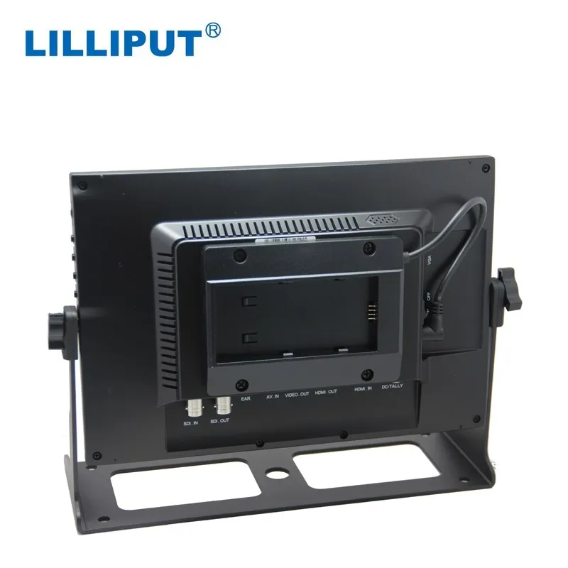 Lilliput FA1014/S 10 дюймов 16:9 HD-SDI для контроля уровня сахара в крови с HDMI, VGA, AV+ 7 дюймов шарнирное сочлененное крепление+ пластина аккумуляторной батареи с v-образным крепежом