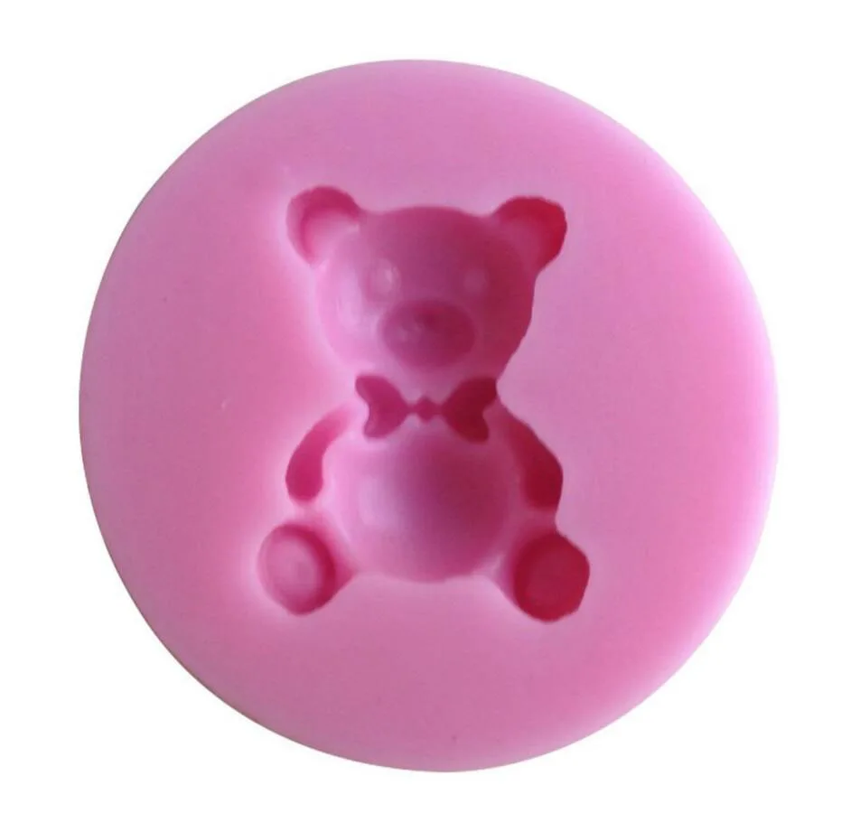 

Cute Bear Shape Chocolate Candy Jello 3D Silicone Mold Cartoon Figre/Cake Tools Soap Mold Sugar Craft Cake Decoration SF285