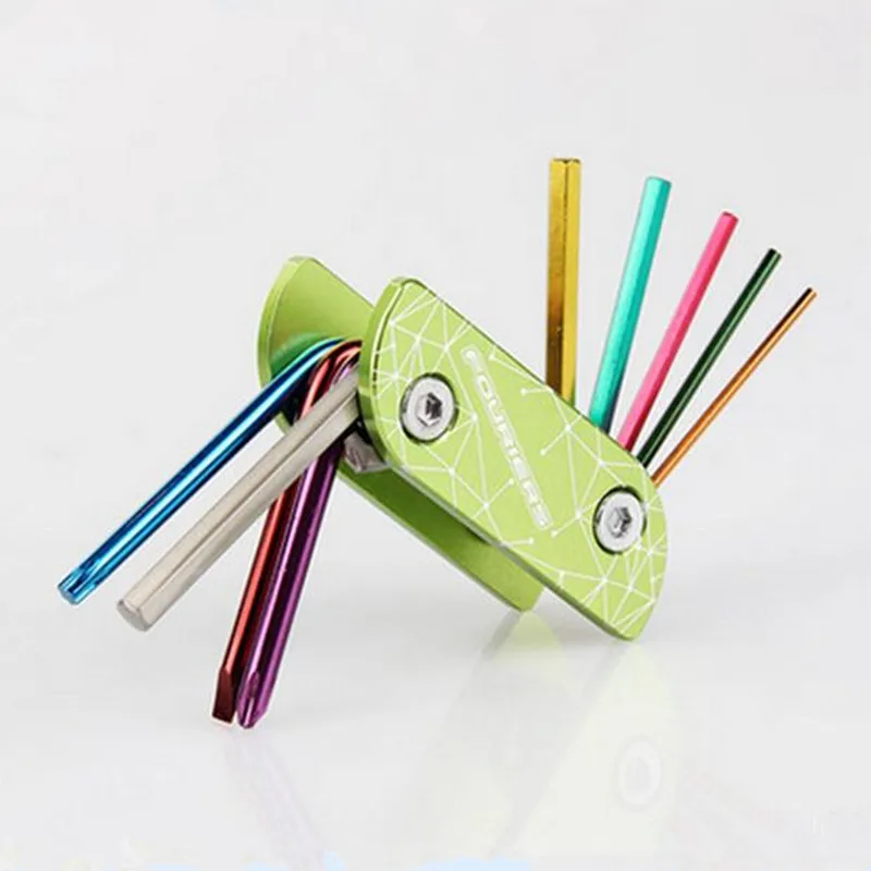 

fouriers Metallic Bike Multi-Function Mini Pocket Tool Bicycle Repair Tools Ferramentas Set Kit