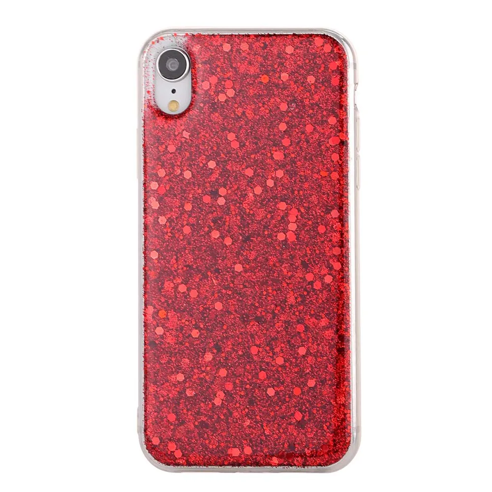 Роскошный блестящий чехол для телефона iPhone 5 SE 6 6S 7 8 Plus X XR XS Max 11 Pro Блестящий Мягкий Прозрачный ТПУ чехол для телефона - Цвет: Red