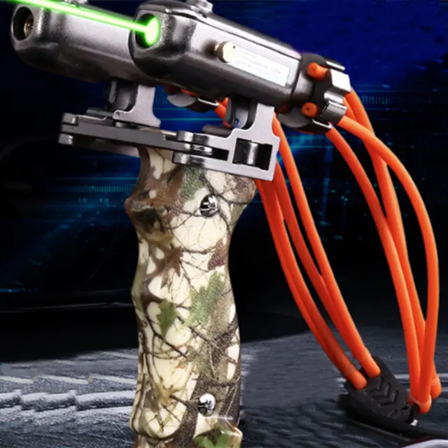 Cheap Green laser hunting slingshot hound police dog sling shot infrared target aiming prey sling bow with wrist rest
