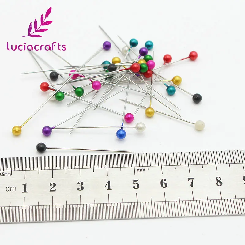 Lucia crafts 3,6 см случайный смешанный круглый жемчуг голова фиксированная игла швейная игла корсаж платье фиксированные швейные инструменты 200 шт J0117