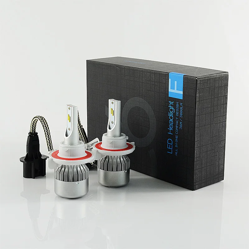 

Led Car 2x 72w 7600lm Car Highlight Led H13 H/l Headlight Kit Bulb 9-31v Flip Chip 6000k Truck Fog Head Lamp Can All Autos Use