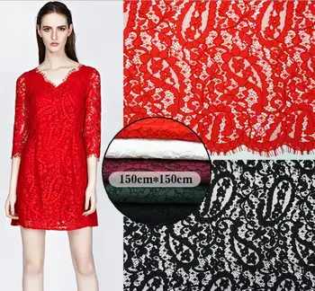 

2016 Latest french lace fabric1.5meter/pc, 2pcs/lot, High Quality 5colors French Cord lace fabric