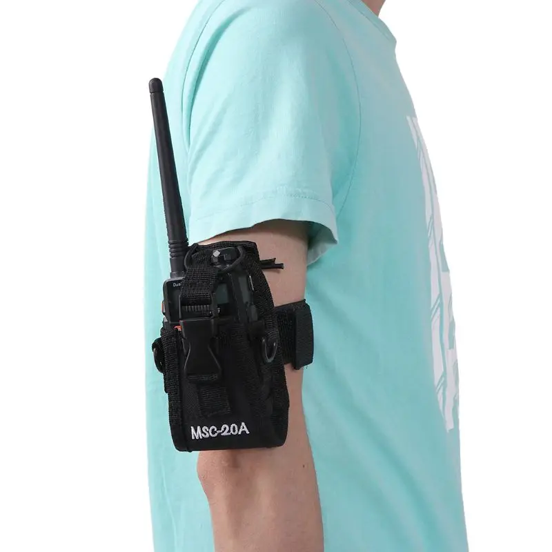 Регулируемая Нейлоновая накладка на руку тактическая сумка-повязка на руку нарукавник для нескольких рации тактическая сумка для использования