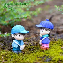 Compare Prices On Handicrafts For Boys Online Ping Low 4pcs Satchel Boy Moss Micro Landscape Z Mini Resin Handicraft Decoration Diy Cake Accessories