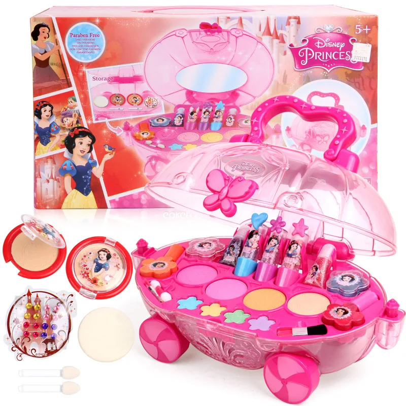 Disney Frozen elsa and anna Makeup car set Fashion Toys girls water soluble Beauty pretend play for kids birthday gift Disney Frozen elsa and anna Makeup car set Fashion Toys girls water soluble Beauty pretend play for kids birthday gift