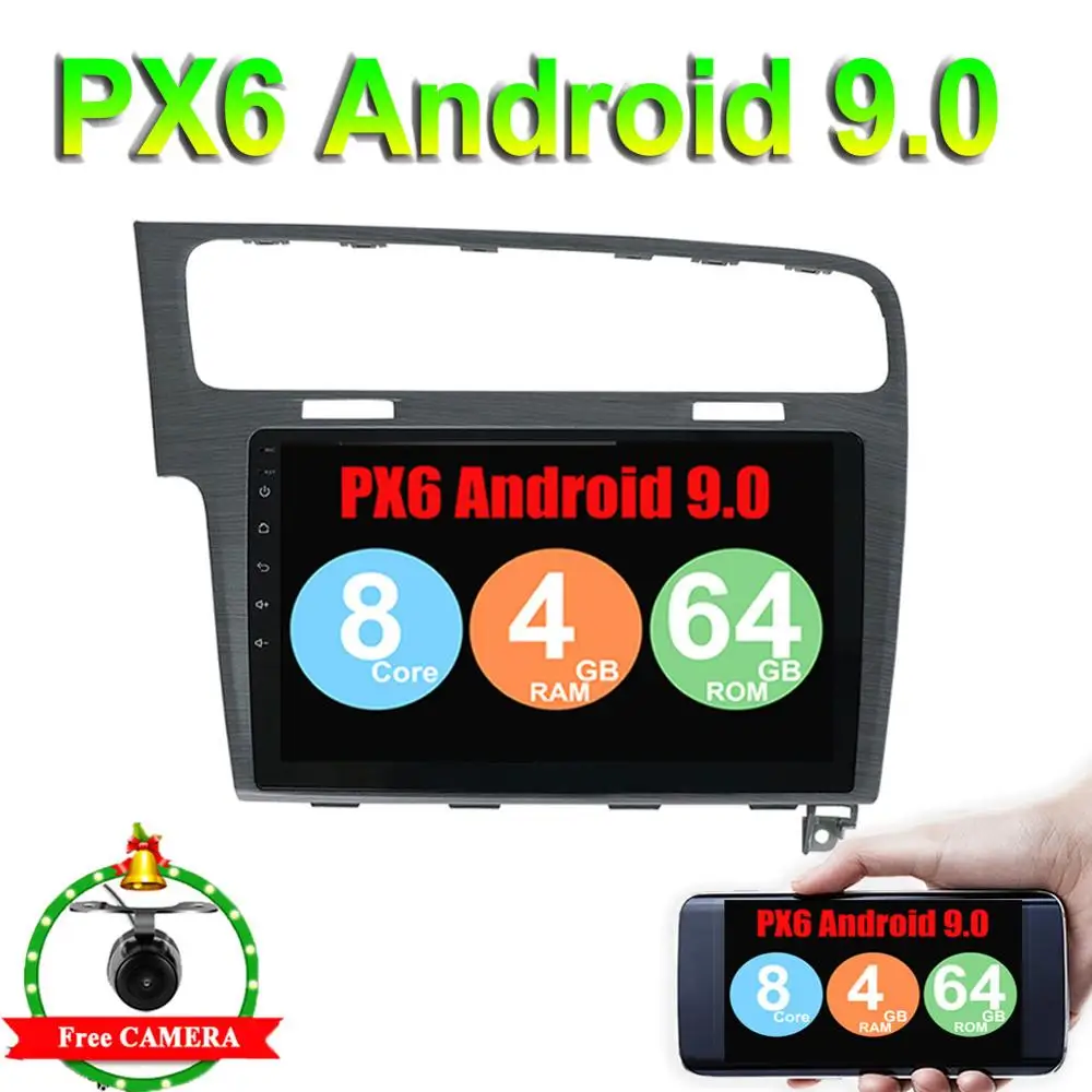 

10.1" 2 Din Car Radio GPS 4G RAM Android 9.0 For Volkswagen Golf 7 year 2013-2018 Car Stereo Touch Screen Bluetooth GPS Navi