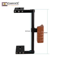 camvate dslr מצלמת DSLR CAMVATE קייג עם ידית אחיזה מעץ עבור אביזר צילום מצלמת Nikon D800 המייצב Steadicam C1412 (4)