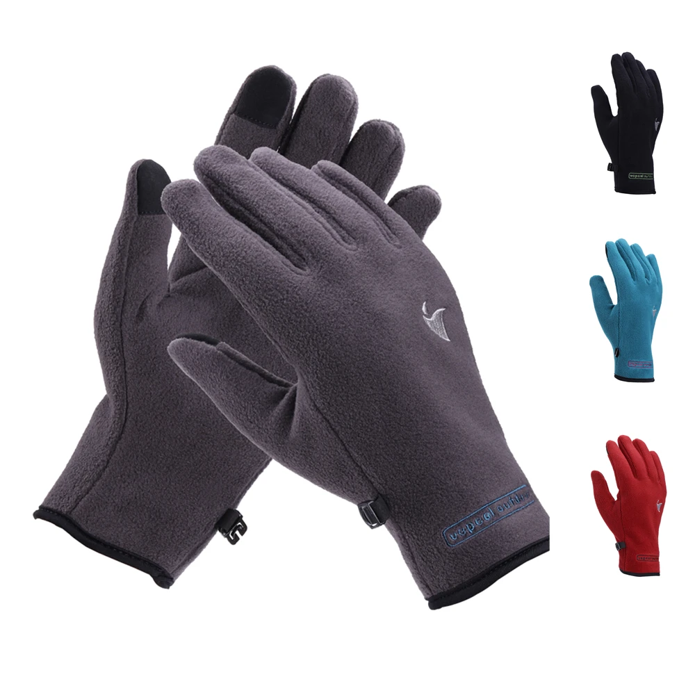 

Men Women Touch Screen Winter Fleece Bike Gloves Windstopper Guante Hiking Driving Dog Walking Riding gloves