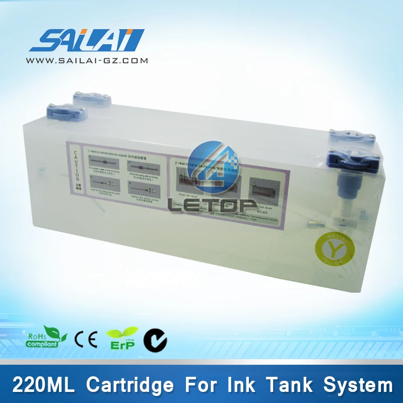 4pcs/lot inkjet printer 220ml mimaki refill ink cartridge with level sensor for Ciss ink tank