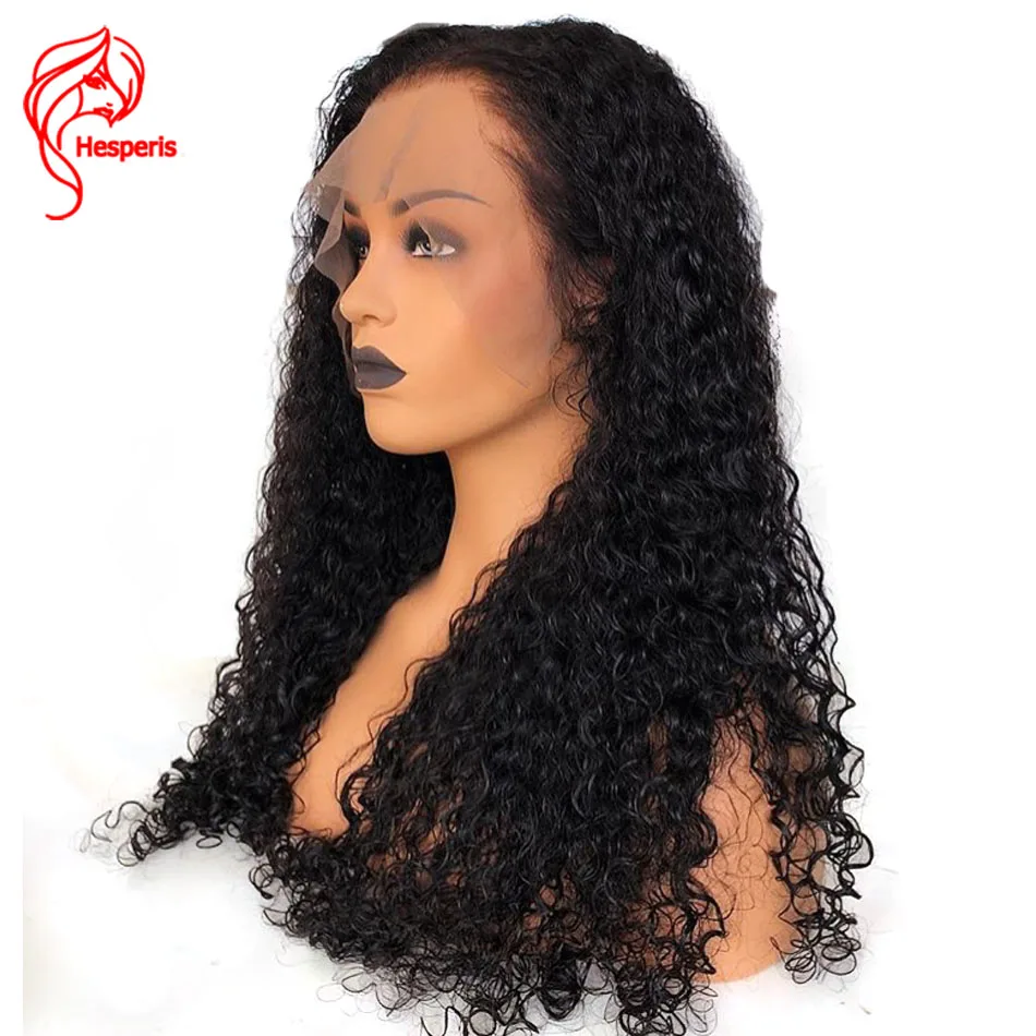 

Hesperis Curly Human Hair Wigs With Baby Hair Pre Plucked Full Lace Human Hair Wig Brazilian Remy Glueless Full Lace Wigs