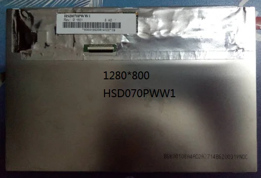 

7.0 Inch HD TFT LCD Display Screen HSD070PWW1-B01 C00 A00 1280*800 Free Shipping
